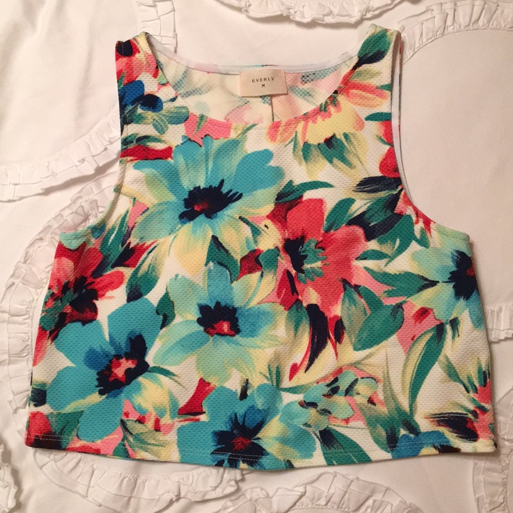 Floral print Everly crop top
